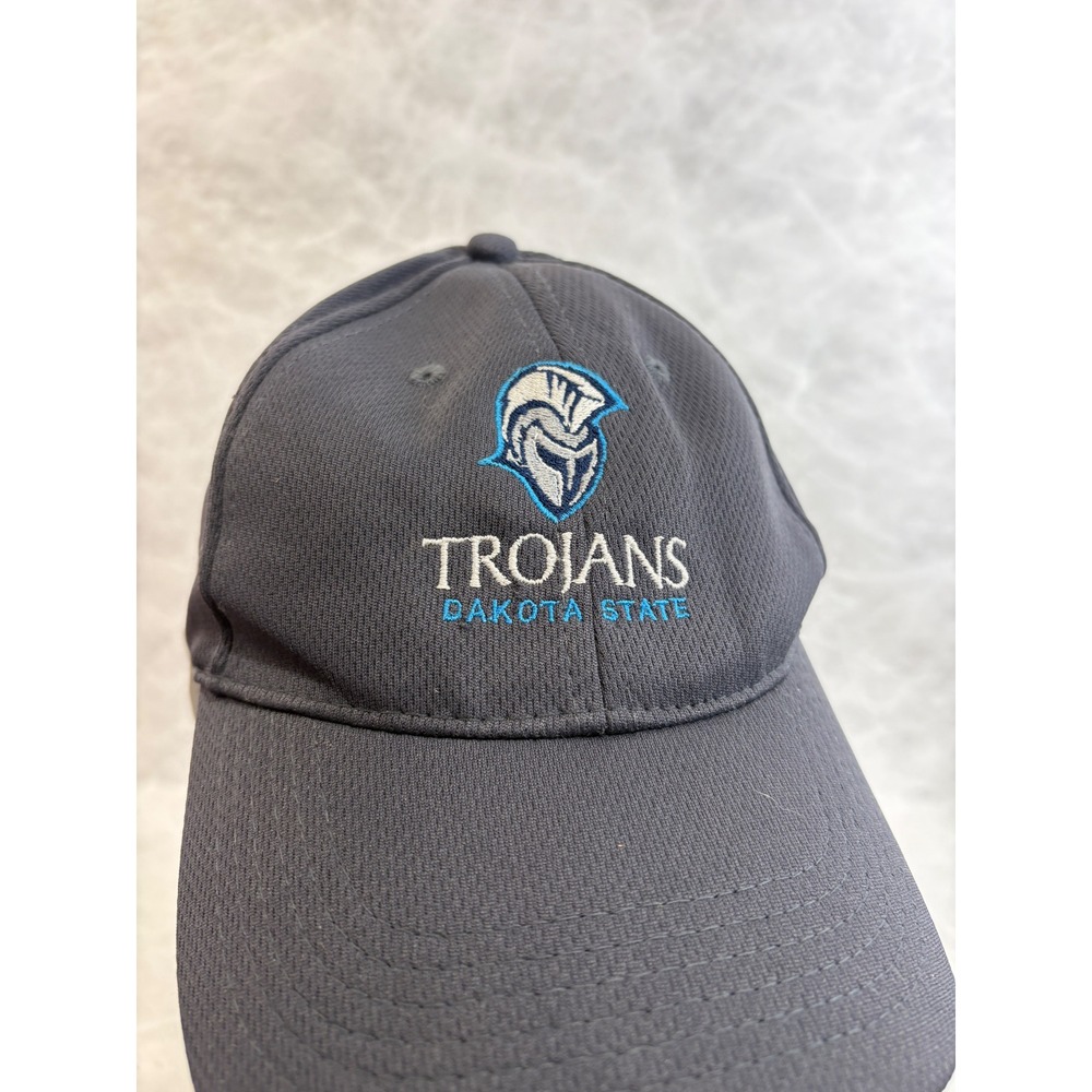 Sport-Tek Dakota State Trojans Youth Baseball Hat Gray Adjustable Mesh Cap